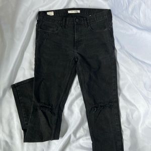 Men’s Pacsun black distressed stacked skinny jeans
